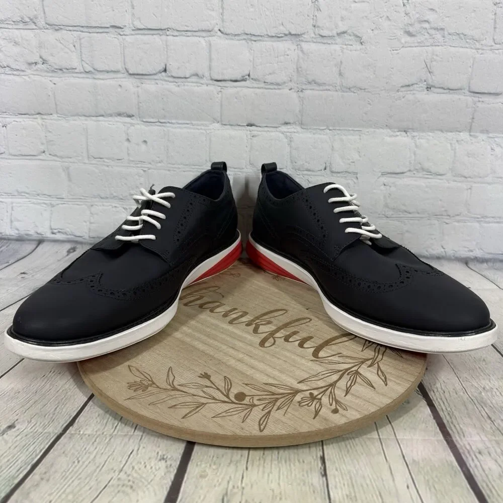 Cole Haan GrandPro Wingtip Oxford Sneaker C38916 Black Leather Men’s Size 13M